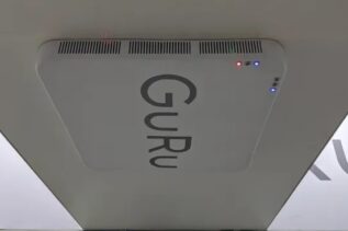GuRu Wireless demonstrates a modular 24GHz wireless power transfer system powering an untethered drone in a lab setting, showcasing innovative energy transmission technology for defense and national security applications.