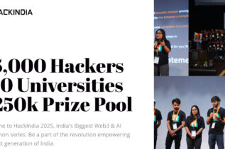 Visual representation of HackIndia's growth from 9,000 to 25,000 students