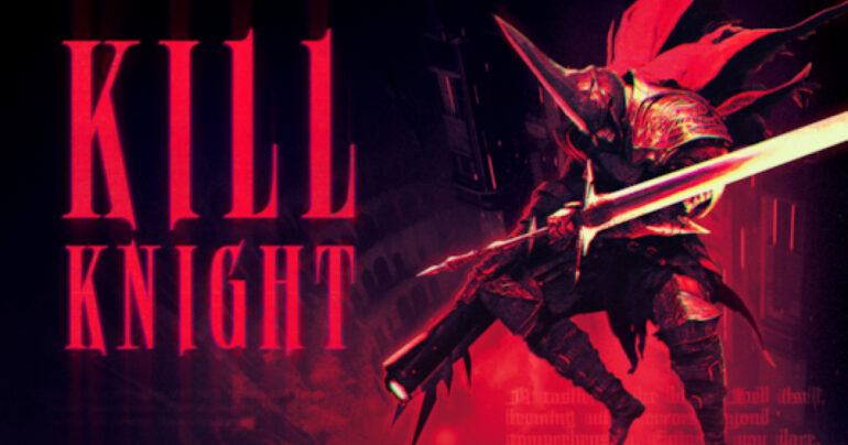 KILL KNIGHT gameplay featuring intense battles against demonic hordes with retro-inspired visuals.