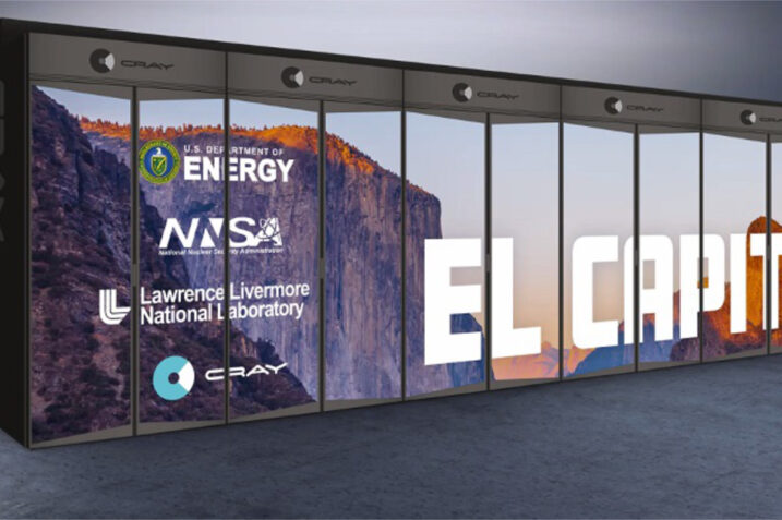 AMD-powered El Capitan supercomputer racks at Lawrence Livermore National Laboratory