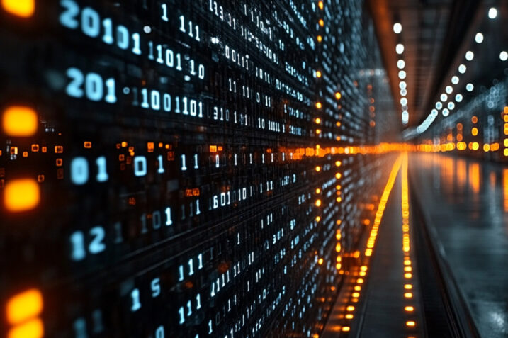 Visualization of a hacker accessing an unprotected server with exposed data records