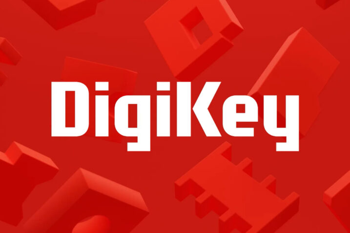 DigiKey's Custom Enclosure Configurator interface showing 3D model of an electronics enclosure with customization options