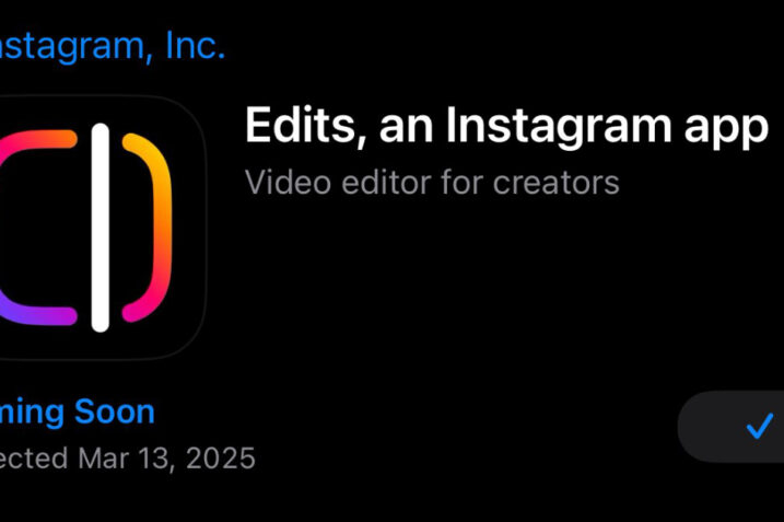 App Store listing of Instagram Edits.
