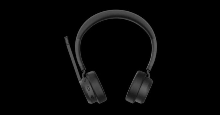 Lenovo’s AI-powered headphones prototype with real-time translation, voice cloning, and adjustable padded headband.