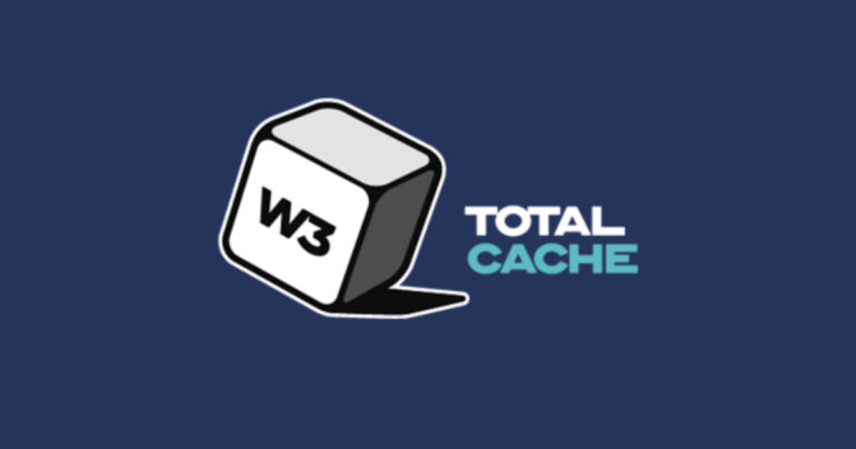 WordPress dashboard with a highlighted W3 Total Cache plugin update option
