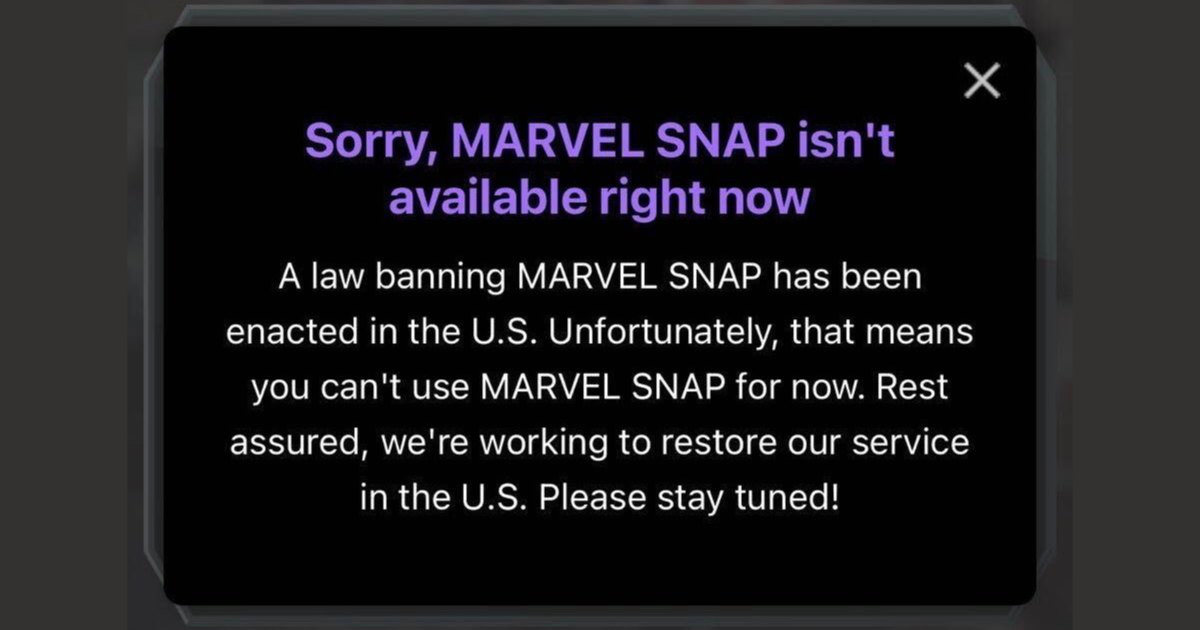 Marvel Snap app removed due to ByteDance ban in the U.S.