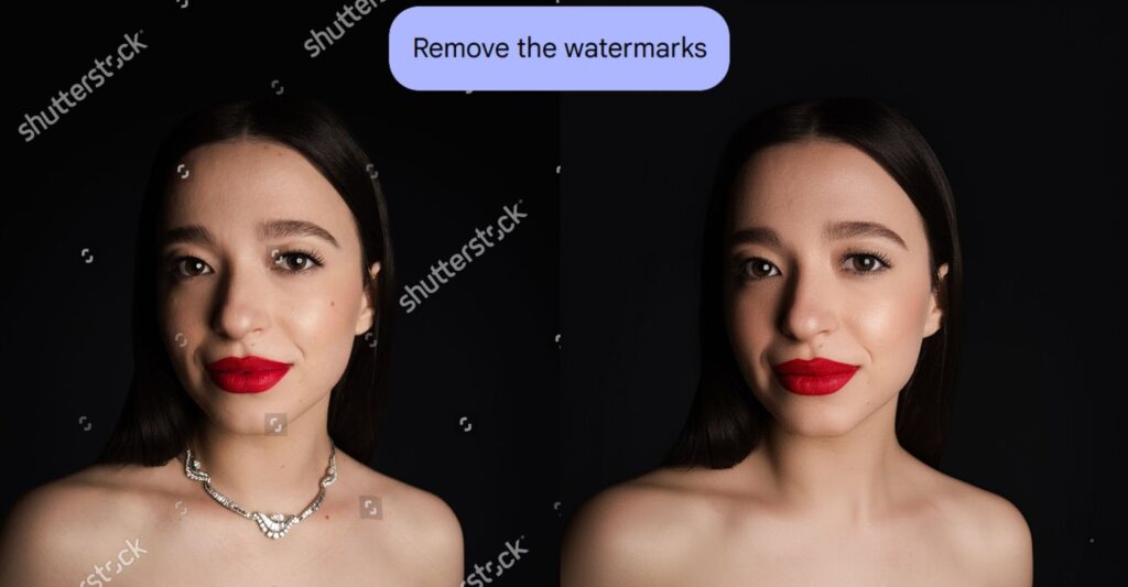 Google Gemini demonstrates its ability to remove watermarks from images