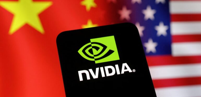 Nvidia RTX6000D chip with Chinese flag