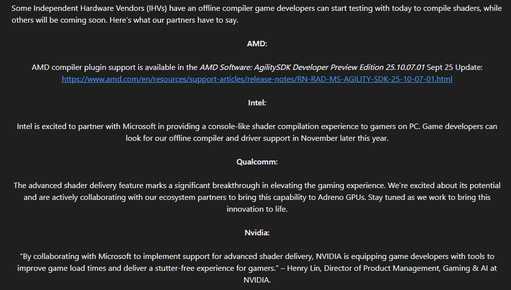 Advanced Shader Delivery