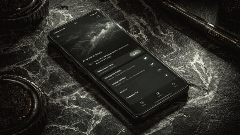 Samsung Galaxy S24 smartphone displaying WhatsApp message with malicious DNG image attachment